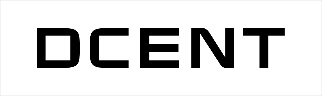 DCENT wordmark in black on a light background